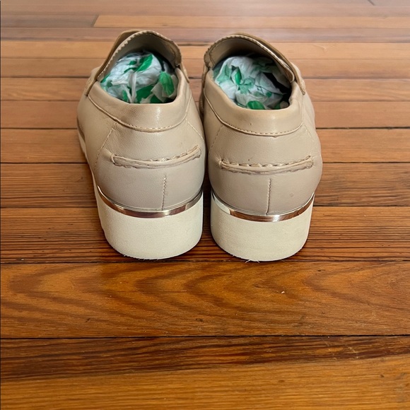 Franco Sarto Preppy Cedra Leather Lug Sole Loafers - Beige/Off-White 8.5 - Picture 6 of 8